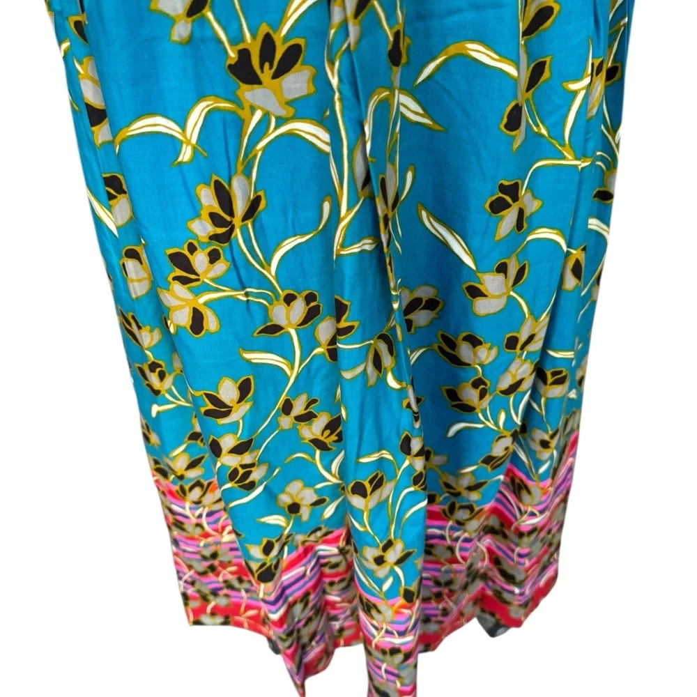 NWOT 1970s Lounge Craft, 100% Cotton, Hawaiian Inspired, Maxi‎ Dress